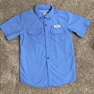 Magellan buttonup kids size M rashguard/fish shirt